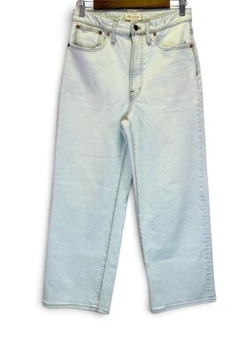 Madewell The Prefect Vintage Wide-Leg Crop Acid Wash Jeans Women’s Size 28